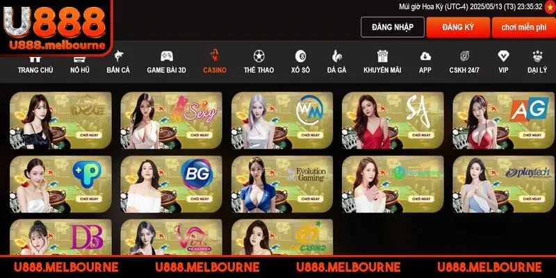 Khám phá sự hấp dẫn của sảnh game Casino U888