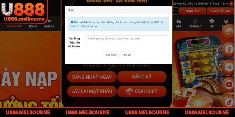 Sai lệch dù chỉ một ký tự thành viên cũng không thể truy cập tài khoản